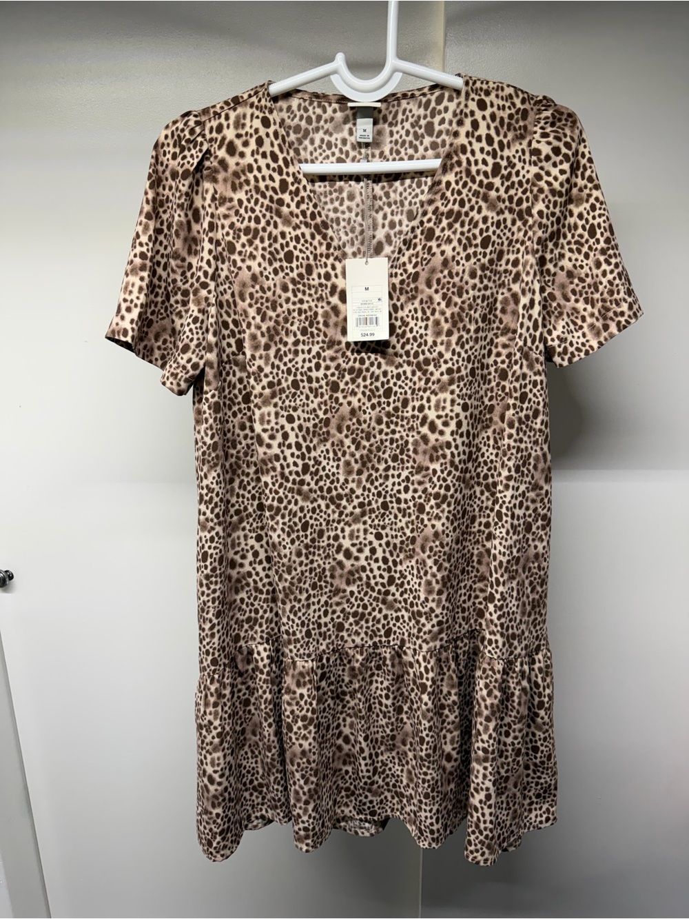 a new day Leopard Print Mini Dress in Brown